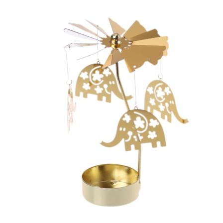 Lumiukko Pyörivä Karuselli Kääntyvä Tealight Kynttilänjalka Jalusta Metallinen Teevalo Joulu Kodin Sisustus Lahjat