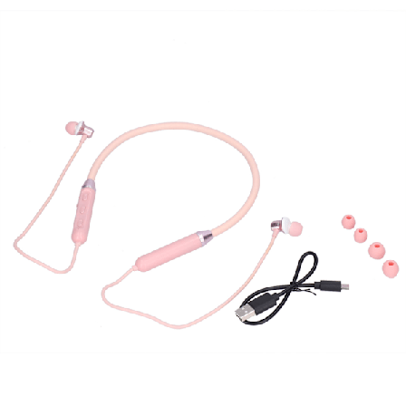 [QD] Niskan taakse asennettavat Bluetooth 5.1 -kuulokkeet langattomat melua vaimentavat urheilu matkapuhelin kuulokkeet vaaleanpunainen