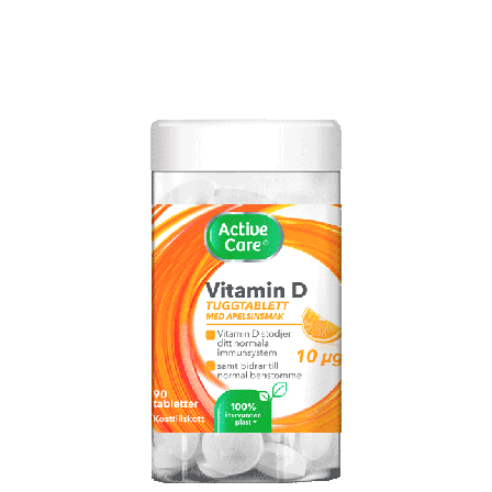 Active Care Vitamin D 10ug 90 tabletter