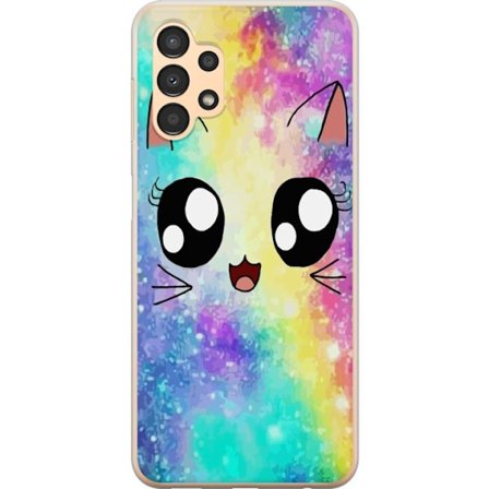 Kompatibelt Mobildeksel til Samsung Galaxy A13 Søt Katt Galakse