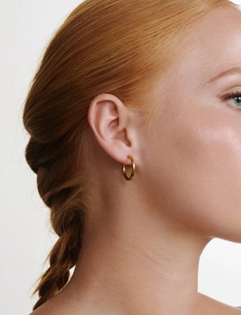 Timi of Sweden Hollie - Hoop Earrings 21Mm Stainless Steel - Gold - ONE SIZE