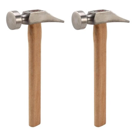 2 stk. Cobbler skoreparation hammer træhåndtag læderarbejde skomager reparation reparation skoværktøj