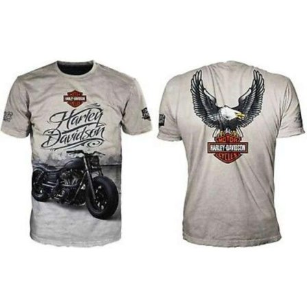 HarleyDavidson Motorcykel T-shirt Herre Sommer Casual Kortærmet A A
