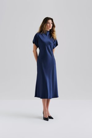 Malina - Alivia midi dress - XXS - Dark Blue