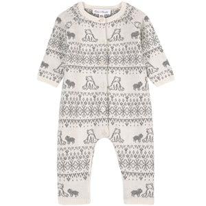 Tartine et Chocolat Intarsia One-piece White 1 Month - All in ones - 1 month - White