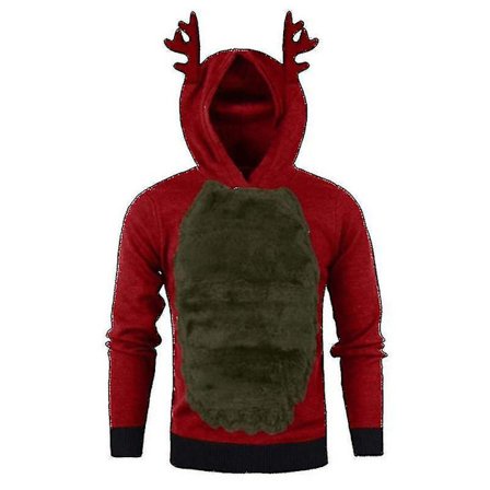 Herre Julehettegenser Genser Topper Jul Rudolf Reinsdyr Pullover Sweatshirt