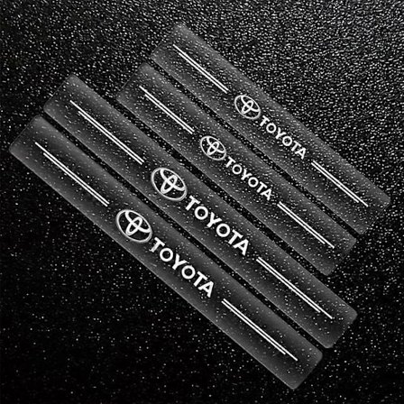 Moottoriajoneuvojen osat Auton kynnyssuoja Läpinäkyvä koristeellinen merkkitarra Toyota C-hr Prado Rav4 Yaris Hilux Prius Avensis Corolla Camrylle