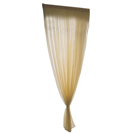 Enkel stil polyester vindue voile tyl gardin gennemsigtige paneler soveværelse stue indretning gylden gul 1x2m