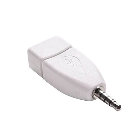 Konverteradapter USB 2.0 Hunn til 3,5 mm Hann AUX Lyd Varig Bilpluggkontakt