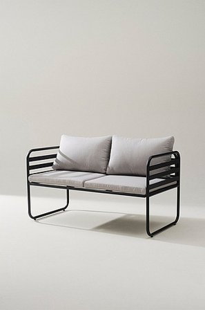 Jotex - Loungebank Zwart Zwart - CADIZ - Koop Loungemeubels bij Jotex