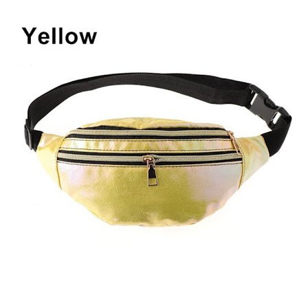 Laser Midjeväska Hip Bum Bag Fanny Pack GUL