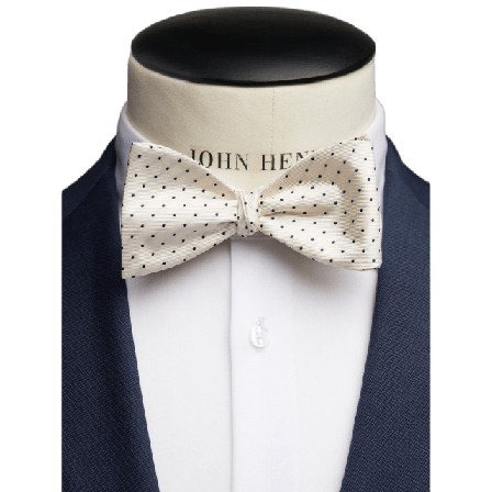 John Henric Bow Tie Dot Self Tied Kostymtillbehör Herr Gul ONESIZE
