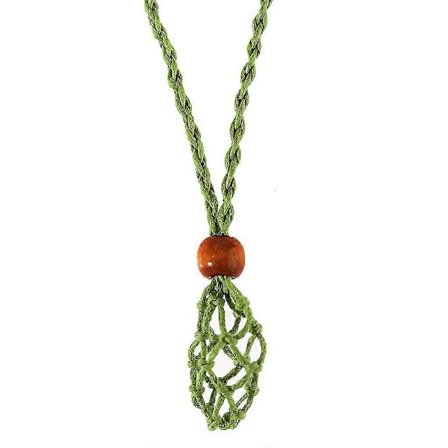 Halsbandssnöre Berlock Stenhållare För Stenhalsband DIY Armband Halsband--Fruktgrön-Produktkod 56027