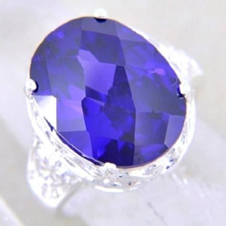 Silver RING AMETIST ÄDELSTEN 18