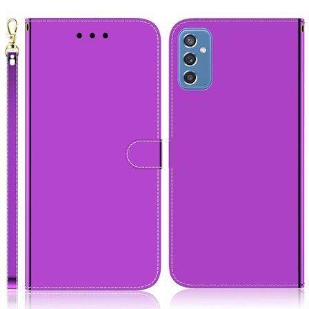Mirror Samsung Galaxy M52 5G flip case - Violetti