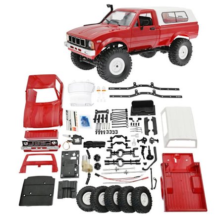 C24 1:16 RC-auto kauko-ohjattava maastoauto DIY nopea kuorma-auto RTR pojille lahjaksi lelu päivitys 4WD metallisarja osa tela-auto