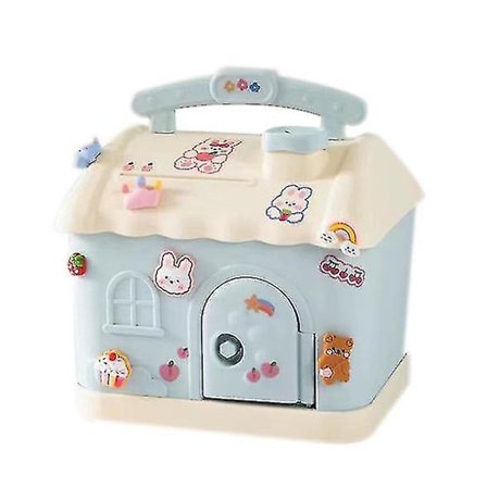 Cartoon House Sparpott Myntbank Pengar Bank Sparande Myntlåda