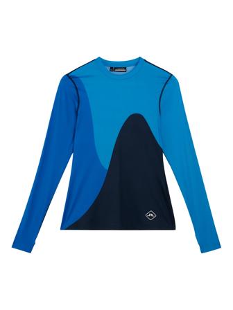 J.Lindeberg - Golf - Swirl Top Long Sleeve - Blue - - M