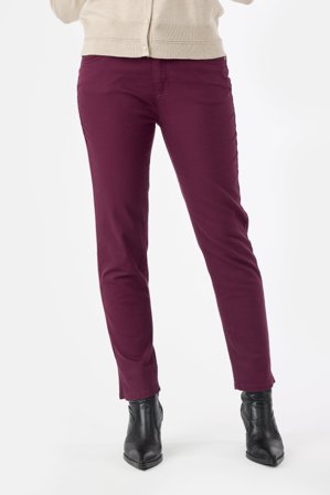 JENSEN - Jane 7/8 Jeans - Dyb Bordeaux - Curvy Fit - Smalle Ben
