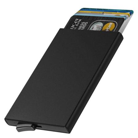 Smart Korthållare I Aluminium (rfid-skyddad) Pop-up - Svart Svart One Size