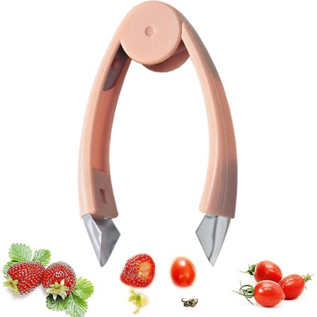 Jordbærrenser Stilkfjerner Tomatkjernefjerner Potettang Gulrotkutter Ananas Skreller Klype For Frukt Og Grønnsaker (oransje)