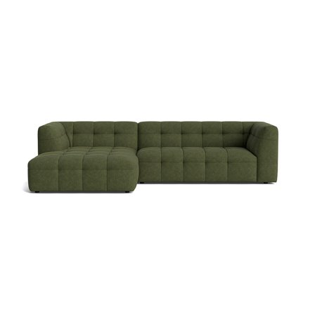 Palermo chaiselong sofa, venstrevendt - Aragon Grøn - 300x180x73cm - Slidstærk flyder sofa med Puente stof og høj komfort til hyggeaftener