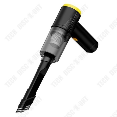 Bilstädare - TECH DISCOUNT - Mini uppladdningsbar städare - 12000Pa - Bärbar - Multifunktionell