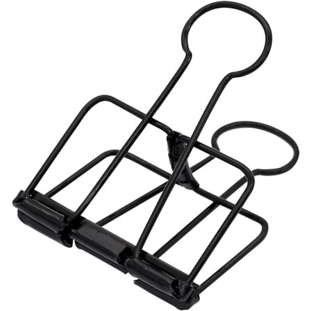 Ekstra store clips 2 tommer, sorte clips til kontorartikler (15 stk.)