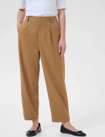 Kaffe Kamerle Pants Cropped - Brown - 42