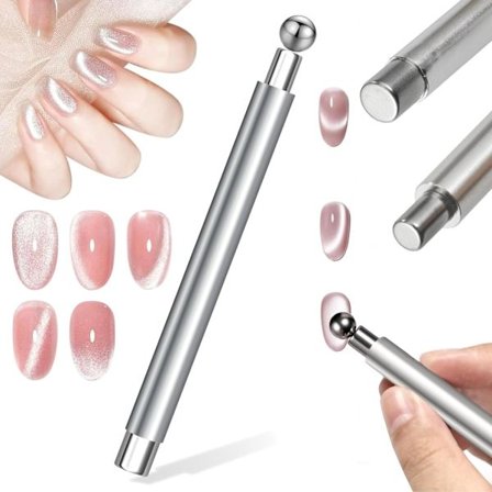 Cat Eye Nail Art Magnet, 3-i-1 Cat Eye Nail Art Magnetisk Gel Neglelak Magnetisk Perle Multifunktionel Negle Art Magnet