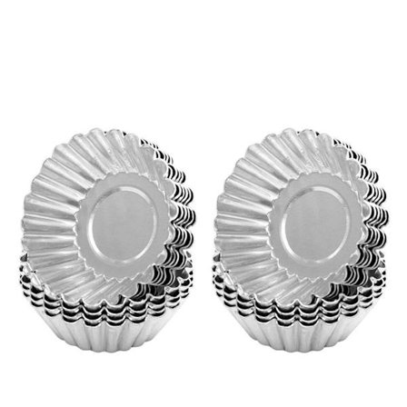 20 stk. Æggetærteforme Mini Aluminium Kage Muffin Forme Dåser Non-stick Cupcake Kageforme Køkken Genanvendelige Bageværktøjer