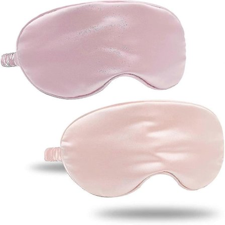 Silke Søvnmaske Øyemaske Bind for Øynene Med Dobbelt Lag Silke Fyll