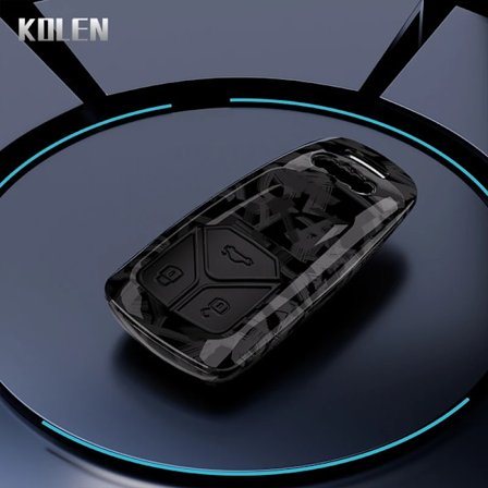 ABS Karbonfiber Bilnøkkel Deksel Etui For Audi A4 B9 A5 A6 8S 8W Q5 Q7 4M S4 S5 S7 TT TTS TFSI RS Beskyttelses Skall Fob Tilbehør