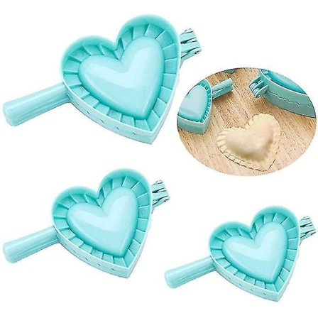 3 stk Hjerteformede Ravioli Dumpling Maker Sæt Manuel Presse