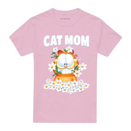 Garfield Unisex Vuxen Katt Mamma Blommor Mors Dag T-Shirt 3XL P