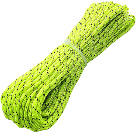2mm Fluorescerende Reflekterende Bardun Telt Tau Camping Snor Paracord 20 Meter (Grønn)