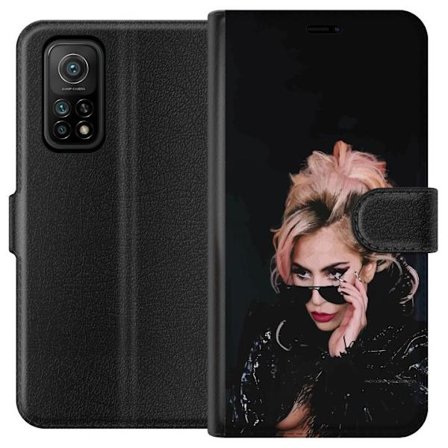 Kompatibelt Lommeboketui til Xiaomi Mi 10T Pro 5G Lady Gaga portrett med solbriller og dramatisk sminke i mørk glamorøs stil