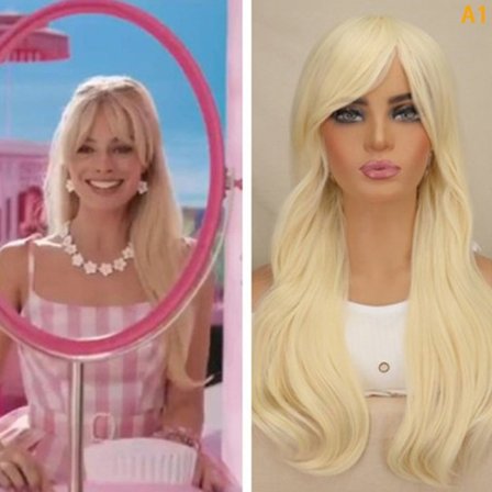 Film Barbie Cosplay Paryk til Kvinder Varmebestandig Cosplay Kostu A1 SQBB_max