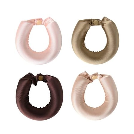 4-pakning myke papiljotter - Hårruller kompatible med å krølle håret over natten—pa