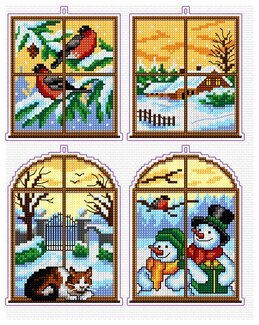 Plastik Canvas Winterland 4-er Pack