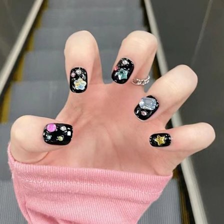 Franska Fake Nails False Nail Press på naglar