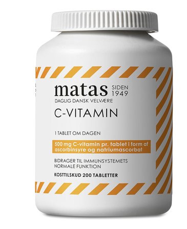 Matas Striber C-vitamin 500 mg 200 tabl., Helse & Madvarer, Vitaminer, C-vitamin