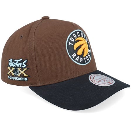 Mitchell & Ness - NBA Brun adjustable Caps - Hatstore Exclusive x Toronto Raptors Pro Crown Brown/Black A-frame Adjustable @ Hatstore