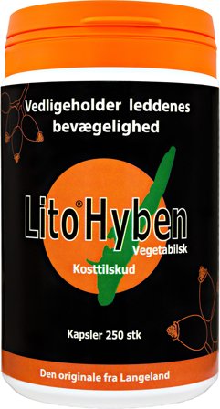 Hyben Vital Lito Hyben Pulver Vegetabilsk 250 kaps., Helse & Madvarer, Kosttilskud, Knogler, Led & Muskler