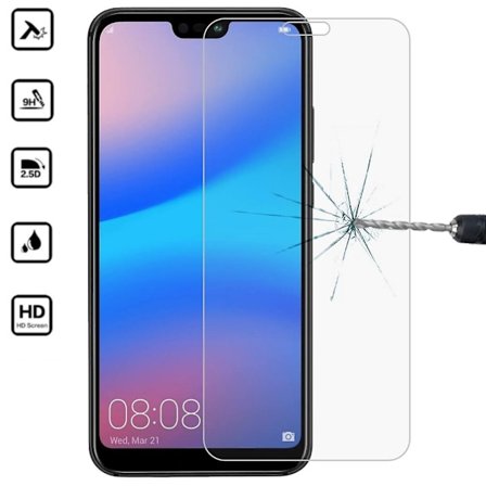 Huawei P20 lite skärmskydd 9H passar skal fodral hörlurar -