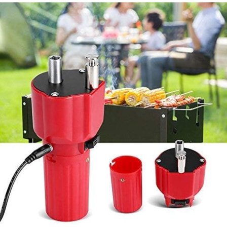 Roterende grillmotor Batteri Elektrisk BBQ Grill Rotator Motor BBQ Stegebeslag Rustfrit tilbehør med USB-ledning