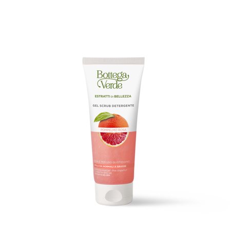 BOTTEGA VERDE Estratti di bellezza Gel Scrub Detergente - Pompelmo Rosa 100ml - Gel detergente viso