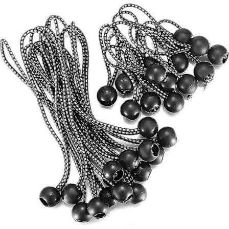 30 Elastisk reb med kugle, vandtæt klud elastisk kugle, multifunktionelle elastiske stropper til udendørs vandreture og campingtilbehør