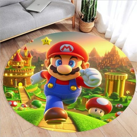 Halkfri rund matta för hall, köksmatta för sovrum och soffa, golvmatta för barnrum