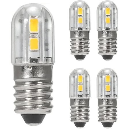 4-pakning 6V E10 LED-lamper med 2835 skrusokkel, 4 SMD-chip, gul oppgradering for frontlykter, lommelykt_QF
